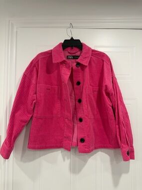 Zara | Hot Pink Corduroy Jacket